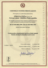Certifikát CZ 2003