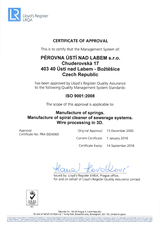 Certifikát EN 2016